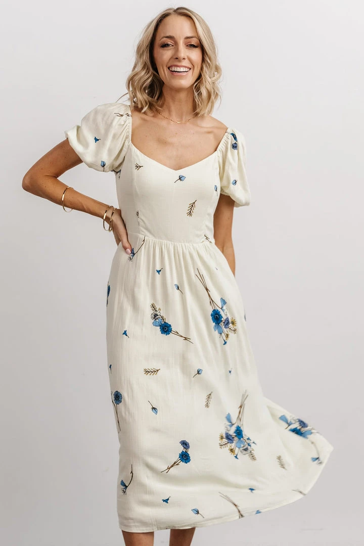 SL Kenna Midi Dress | Honeydew Floral Print SL Kenna Midi Dress | Honeydew Floral Print