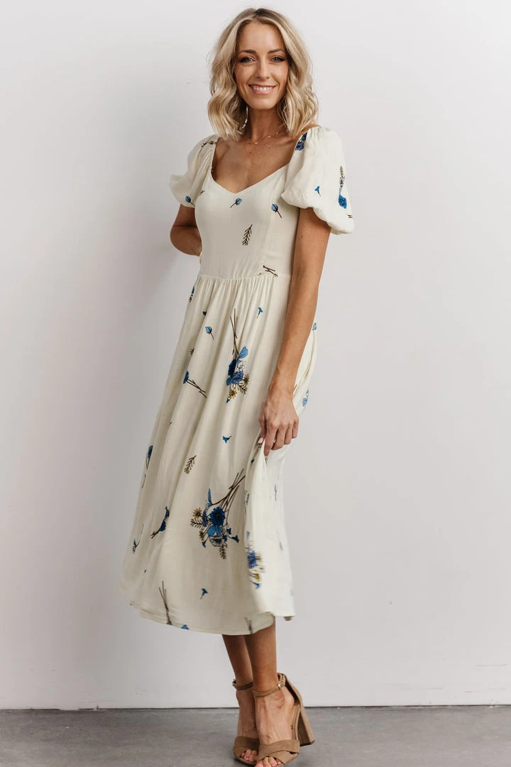 SL Kenna Midi Dress | Honeydew Floral Print SL Kenna Midi Dress | Honeydew Floral Print