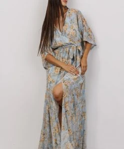 BB Custom Kia Kimono Maxi Dress | Blue Blooms Dresses