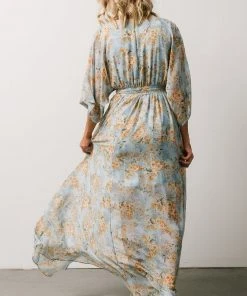 BB Custom Kia Kimono Maxi Dress | Blue Blooms Dresses
