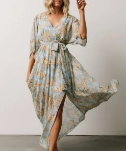BB Custom Kia Kimono Maxi Dress | Blue Blooms Dresses