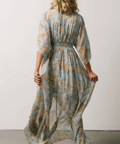 BB Custom Kia Kimono Maxi Dress | Blue Blooms Dresses