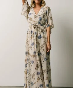 BB Custom Dresses Kia Kimono Maxi Dress | Blue Floral 8 BB Custom Dresses Kia Kimono Maxi Dress | Blue Floral
