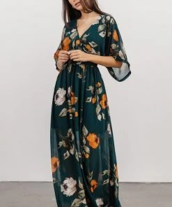 BB Custom Kia Kimono Maxi Dress | Deep Topaz Floral Dresses 18 BB Custom Kia Kimono Maxi Dress | Deep Topaz Floral Dresses