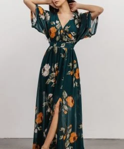 BB Custom Kia Kimono Maxi Dress | Deep Topaz Floral Dresses 16 BB Custom Kia Kimono Maxi Dress | Deep Topaz Floral Dresses