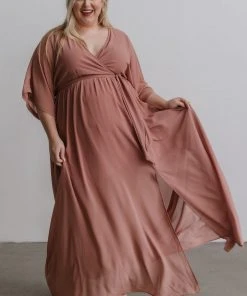 BB Custom Kia Kimono Maxi Dress | Dusty Pink Dresses