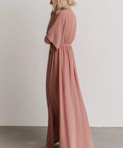 BB Custom Kia Kimono Maxi Dress | Dusty Pink Dresses