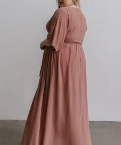 BB Custom Kia Kimono Maxi Dress | Dusty Pink Dresses