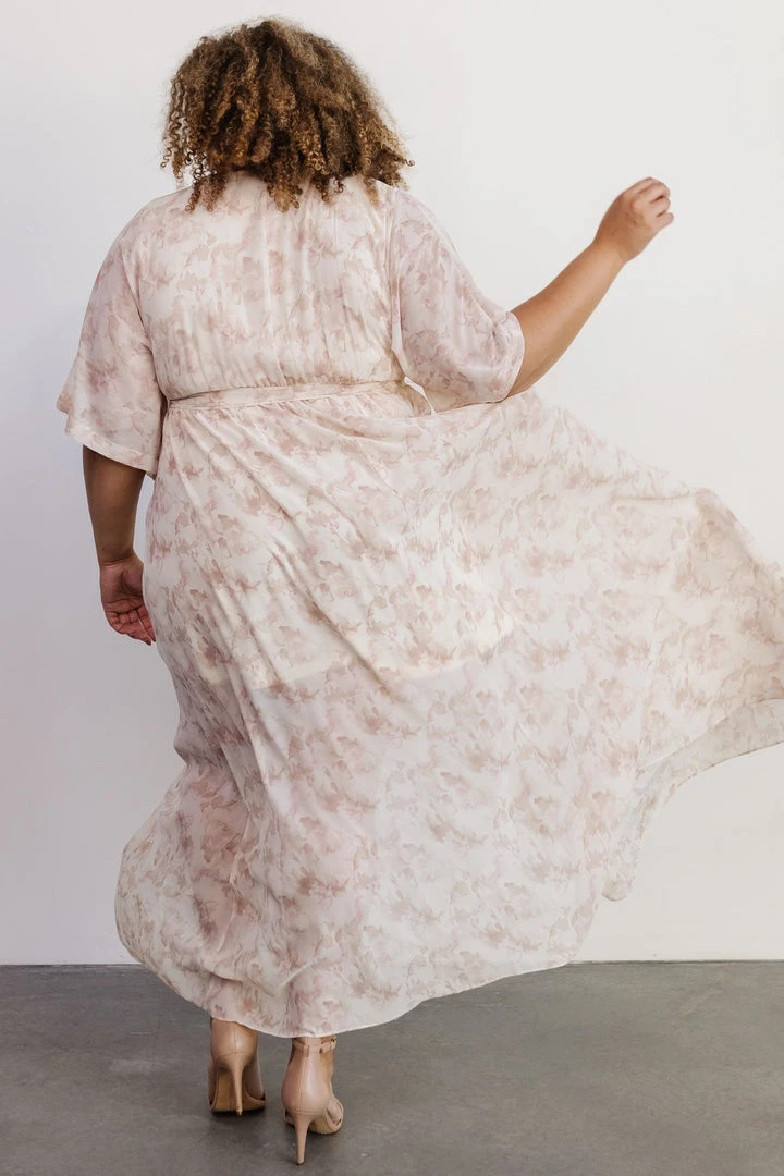 BB Custom Kia Kimono Maxi Dress | Mauve Print Dresses 8 BB Custom Kia Kimono Maxi Dress | Mauve Print Dresses