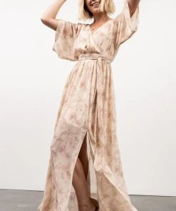 BB Custom Kia Kimono Maxi Dress | Mauve Print Dresses 22 BB Custom Kia Kimono Maxi Dress | Mauve Print Dresses