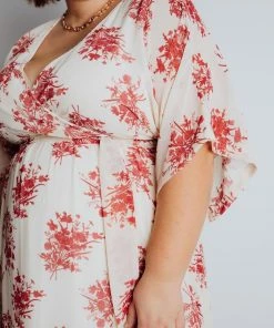 BB Custom Kia Kimono Maxi Dress | Red Floral 18 BB Custom Kia Kimono Maxi Dress | Red Floral