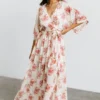 BB Custom Kia Kimono Maxi Dress | Red Floral