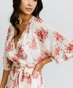 BB Custom Kia Kimono Maxi Dress | Red Floral 19 BB Custom Kia Kimono Maxi Dress | Red Floral