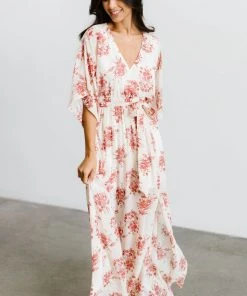 BB Custom Kia Kimono Maxi Dress | Red Floral 27 BB Custom Kia Kimono Maxi Dress | Red Floral