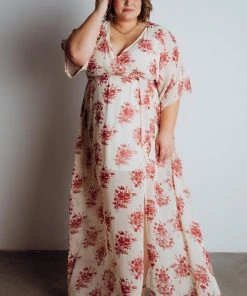 BB Custom Kia Kimono Maxi Dress | Red Floral 20 BB Custom Kia Kimono Maxi Dress | Red Floral
