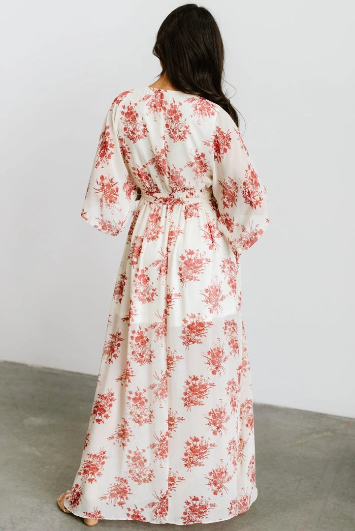 BB Custom Kia Kimono Maxi Dress | Red Floral 4 BB Custom Kia Kimono Maxi Dress | Red Floral