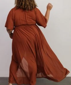 BB Custom Kia Kimono Maxi Dress | Rust Dresses