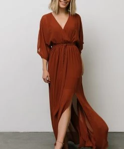BB Custom Kia Kimono Maxi Dress | Rust Dresses