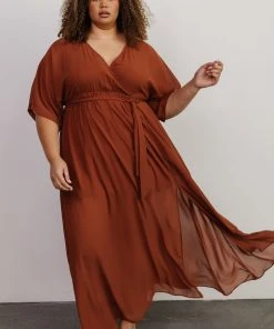 BB Custom Kia Kimono Maxi Dress | Rust Dresses