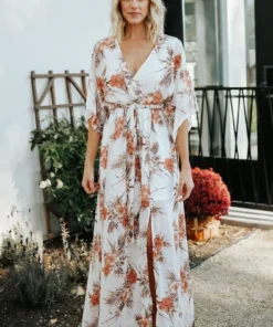 BB Custom Kia Kimono Maxi Dress | Sunset Floral