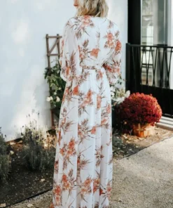 BB Custom Kia Kimono Maxi Dress | Sunset Floral
