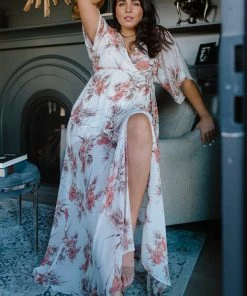 BB Custom Kia Kimono Maxi Dress | Sunset Floral