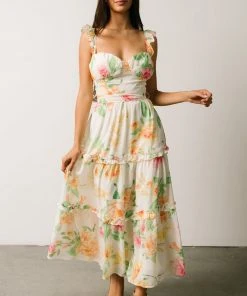 FT Kiara Midi Dress | Watercolor Floral Dresses