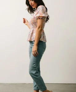 HAY Kiplyn Smocked Top | Multi Print