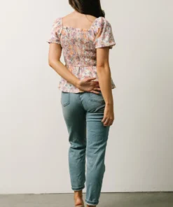 HAY Kiplyn Smocked Top | Multi Print