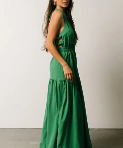 FT Dresses Knoxville Halter Maxi Dress | Green