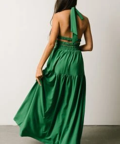 FT Dresses Knoxville Halter Maxi Dress | Green