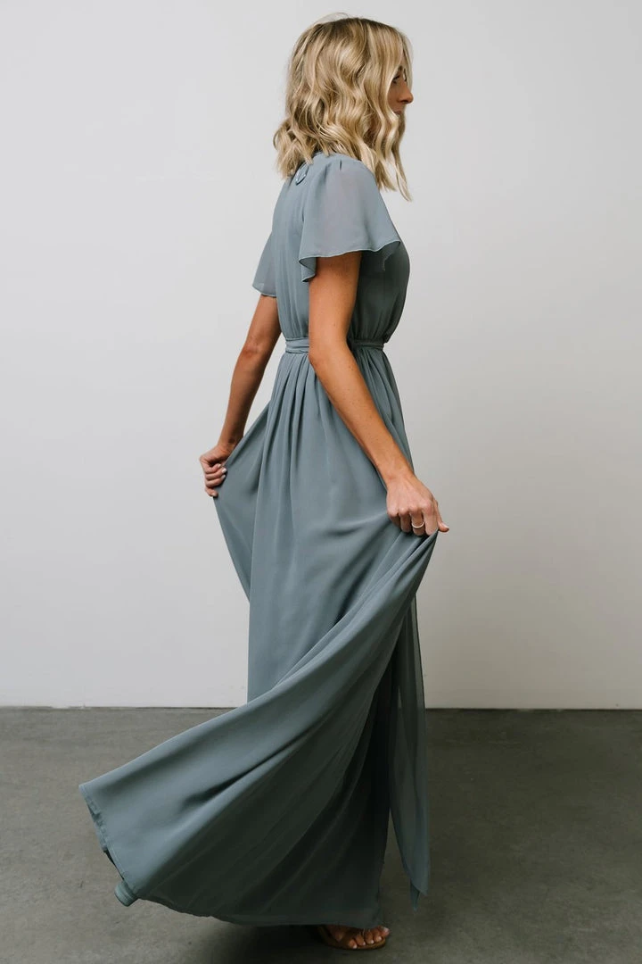 Dresses Kristina Maxi Dress | Dusty Blue 7 Dresses Kristina Maxi Dress | Dusty Blue