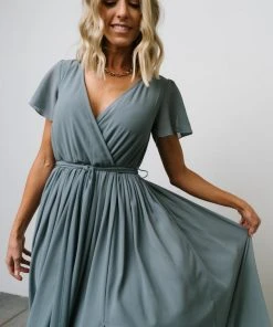 Dresses Kristina Maxi Dress | Dusty Blue 14 Dresses Kristina Maxi Dress | Dusty Blue