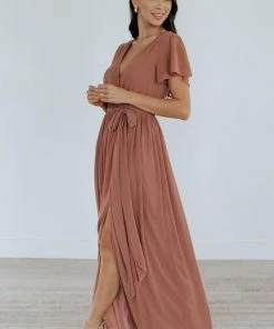 Kristina Maxi Dress | Rosy Brown