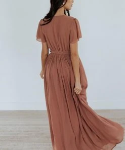 Kristina Maxi Dress | Rosy Brown