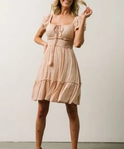 IL Dresses Labelle Swiss Dot Mini Dress | Blush