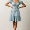 IL Labelle Swiss Dot Mini Dress | Sky Blue
