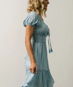 IL Labelle Swiss Dot Mini Dress | Sky Blue