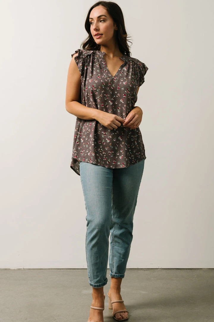 KA Lars Top | Mauve Multi Floral Boho 2 KA Lars Top | Mauve Multi Floral Boho