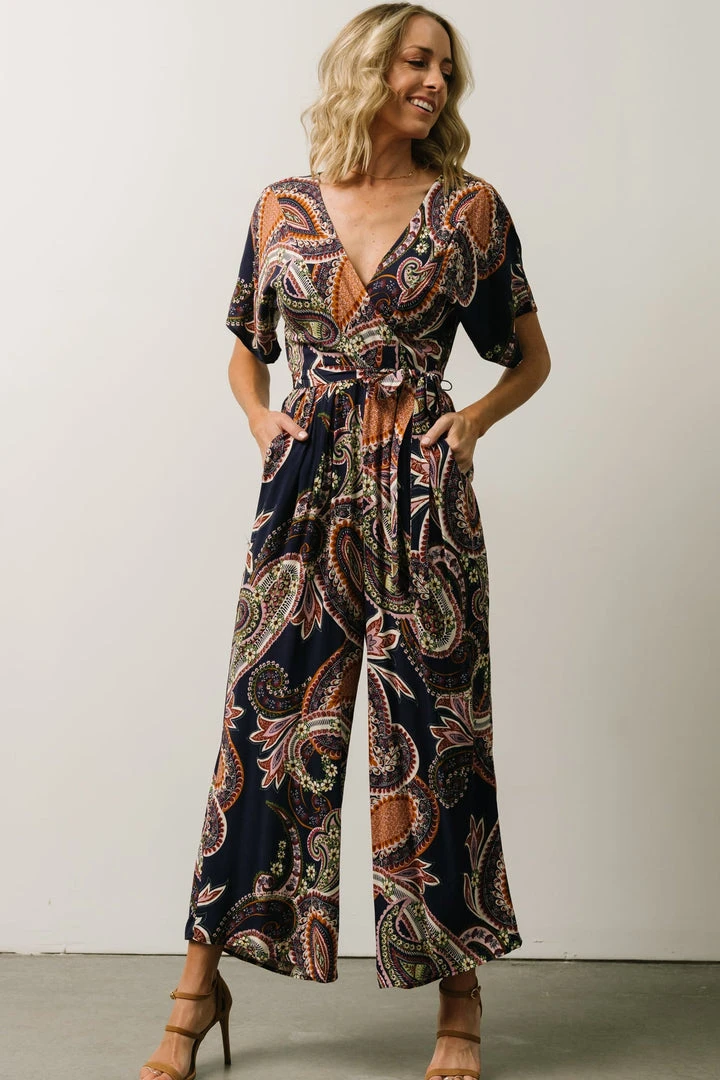 Baltic Born Boho Lazuli Jumpsuit | Navy Paisley Print Baltic Born Boho Lazuli Jumpsuit | Navy Paisley Print