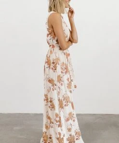 BB Custom Lennon Velvet Maxi Dress | Cream Floral