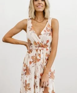 BB Custom Lennon Velvet Maxi Dress | Cream Floral