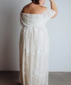 BB Custom Leon Off Shoulder Maxi Dress | White Dresses