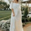 BB Custom Leon Off Shoulder Maxi Dress | White Dresses