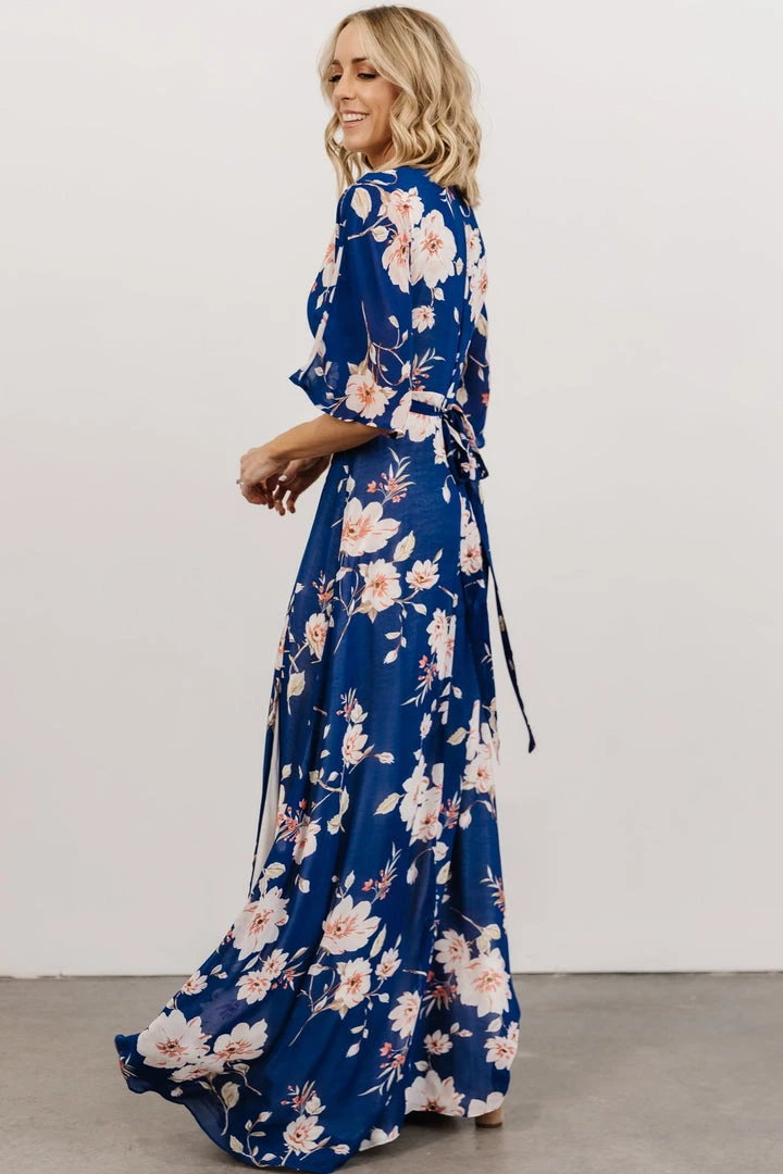 Soi Lilly Wrap Maxi Dress | Blue Floral 9 Soi Lilly Wrap Maxi Dress | Blue Floral