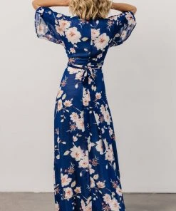 Soi Lilly Wrap Maxi Dress | Blue Floral 15 Soi Lilly Wrap Maxi Dress | Blue Floral