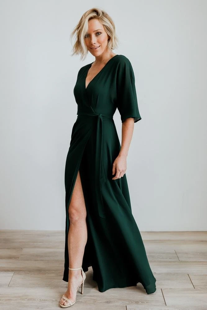 Soi Lilly Wrap Maxi Dress | Dark Green 6 Soi Lilly Wrap Maxi Dress | Dark Green