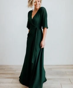 Soi Lilly Wrap Maxi Dress | Dark Green 17 Soi Lilly Wrap Maxi Dress | Dark Green