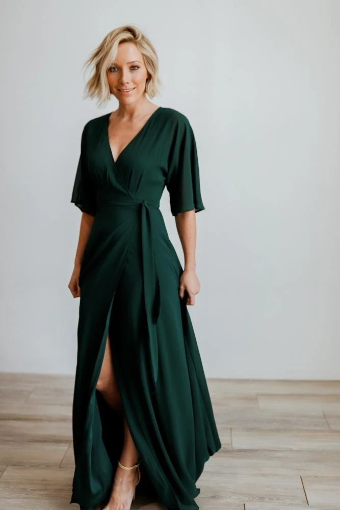 Soi Lilly Wrap Maxi Dress | Dark Green 2 Soi Lilly Wrap Maxi Dress | Dark Green