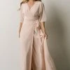 Soi Lilly Wrap Maxi Dress | Light Peach Dresses